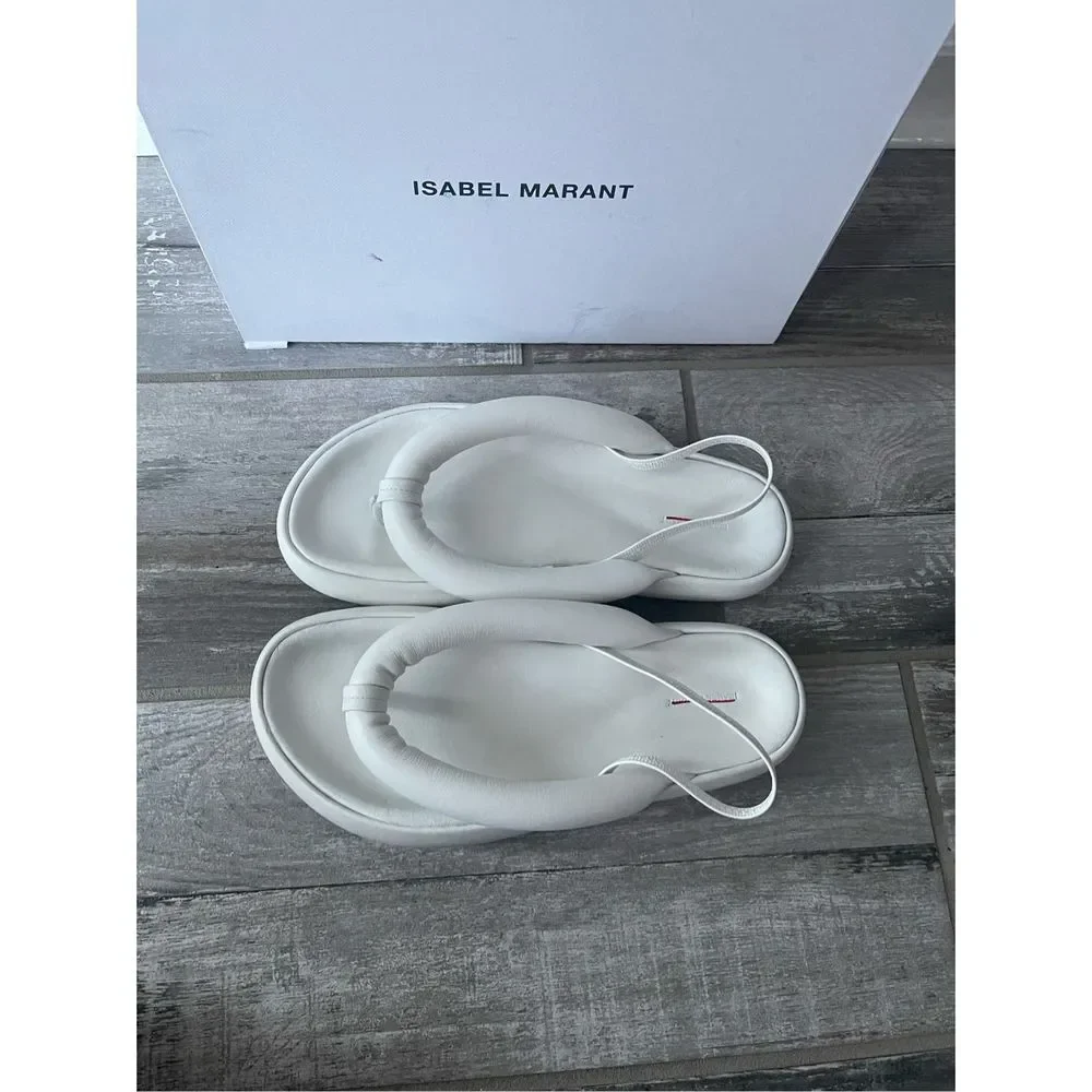 ISABEL MARANT Orene padded leather platform sandals EU38/US8 $620 - Picture 11 of 13